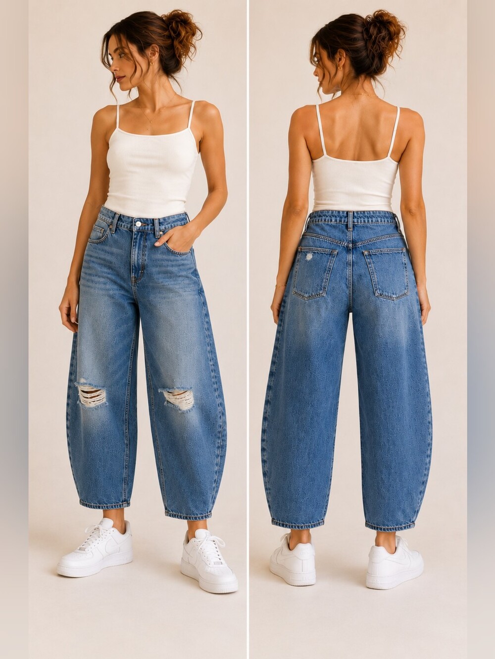 We The Free Deep Trance Dropped Boyfriend Barrel Leg Jeans Size 30